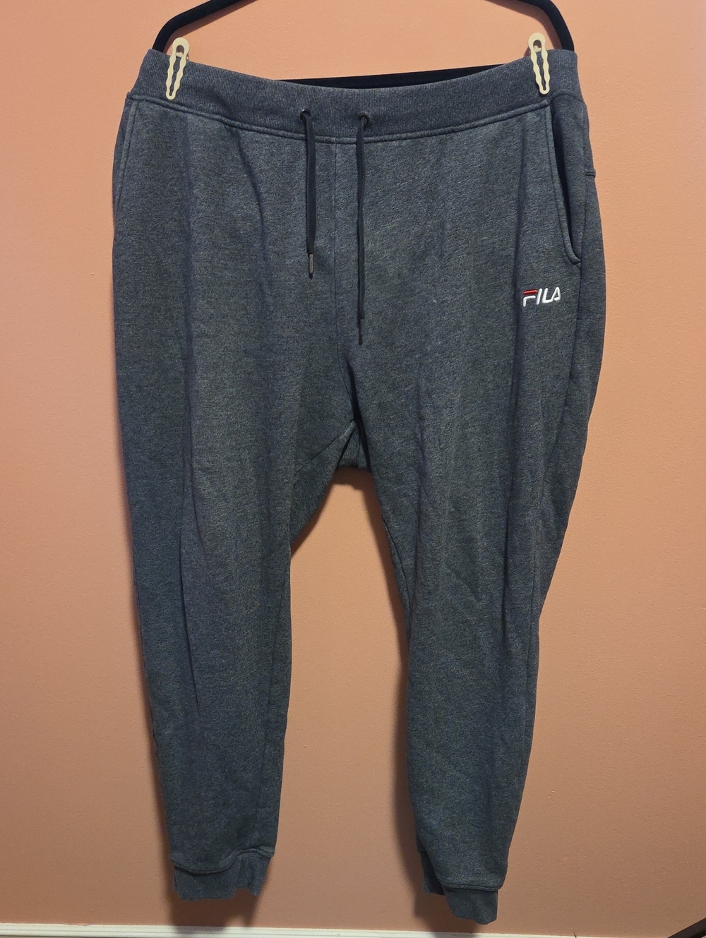 FILA Men's Heather Charcoal Drawstring Joggers